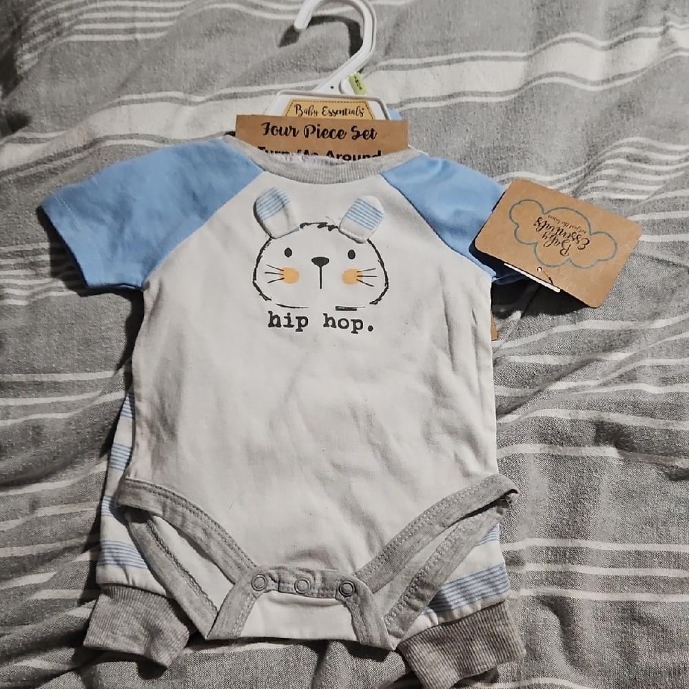 Baby Essentials Hip Hop One Piece - Blue and Gray